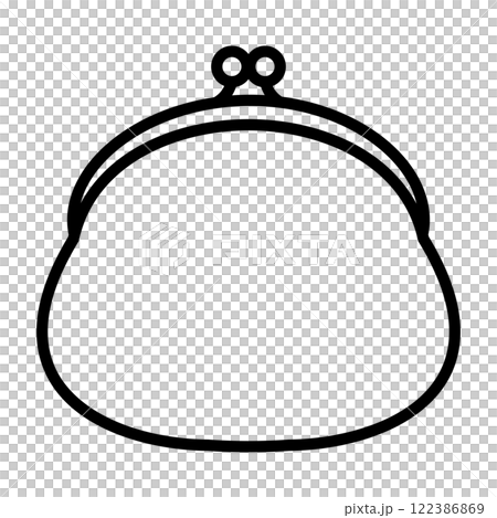 がま口財布のアイコン。 122386869