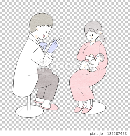 Baby scared of vaccinations 122387488