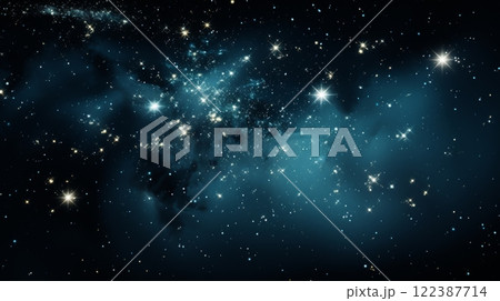 Detailed image of stunning galactic clouds and scattered stars in the vast expanse of outer space Detailed image of stunning galactic clouds and scattered stars in the vast expanse of outer space 122387714