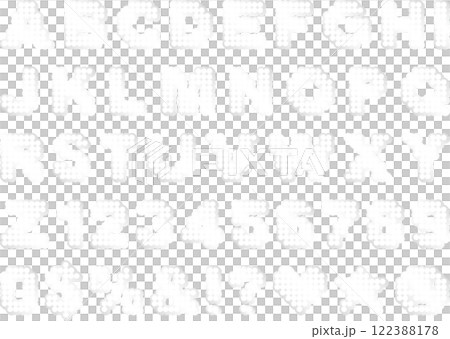 丸、文字、影付、m6白 丸、文字、影付、m6白 122388178