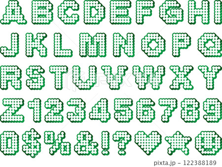 丸、文字、影付、m17緑 丸、文字、影付、m17緑 122388189