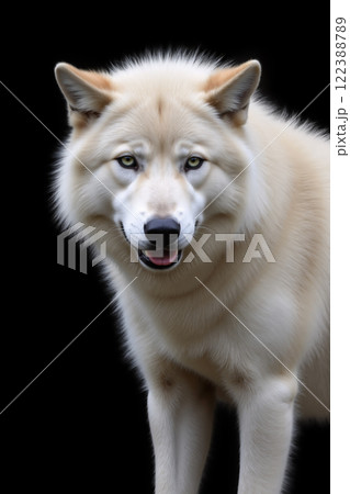 ホッキョクオオカミのポートレートイメージ　AI生成画像 122388789