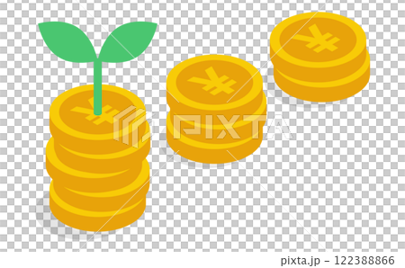 投資・資産運用が成功しているお金のイメージイラスト 122388866