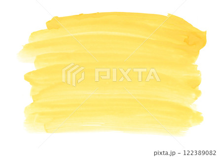 yellow watercolor background. hand painted by brush 122389082