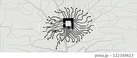 Circuit digital human brain technology concept Circuit digital human brain technology concept 122389623