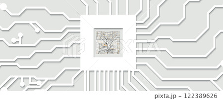 Circuit digital human brain technology concept Circuit digital human brain technology concept 122389626