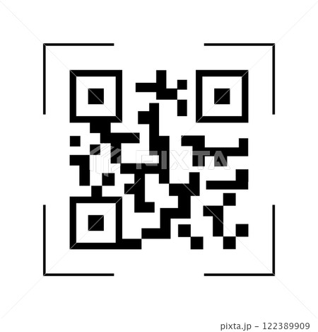 Scanning in flat style on white background. Flat vector infographic. Online payment. Telephone icon. 122389909