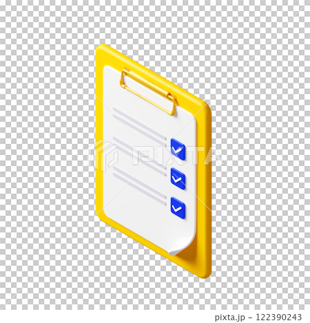 3DCG | 等距 | 夾在活頁夾之間的清單 122390243