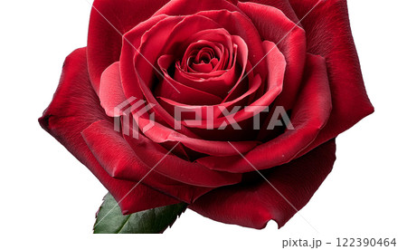 赤い薔薇　背景透過素材 122390464