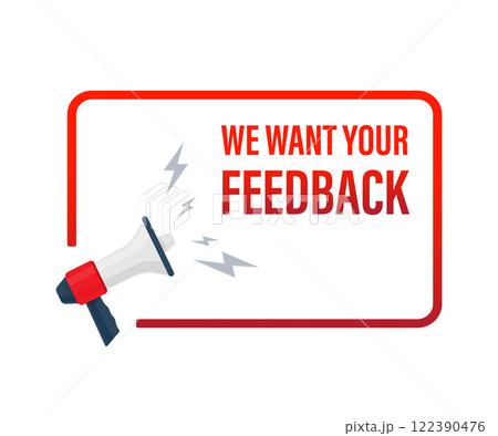 Important announcement. Badge, stamp with megaphone icon. Flat vector illustration on white background. Important announcement. Badge, stamp with megaphone icon. Flat vector illustration on white background. 122390476