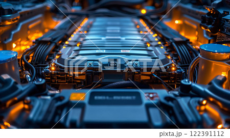 EV車のバッテリーのイメージ EV車のバッテリーのイメージ 122391112
