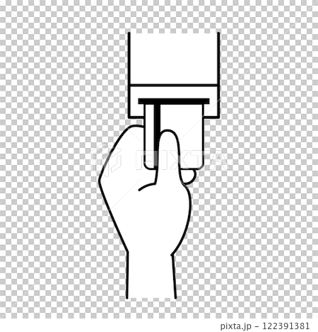 Inserting a card into the terminal Inserting a card into the terminal 122391381
