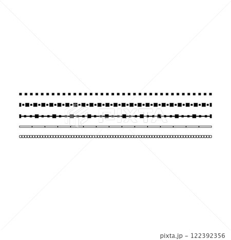 Border frame icon, divider horizontal line vector shape icon for decorative vintage doodle element for design in vector illustration 122392356