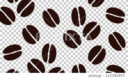 咖啡豆的單色背景 122392957
