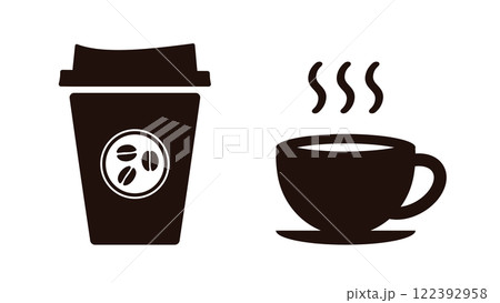 コーヒーのシンプルアイコンセット 122392958