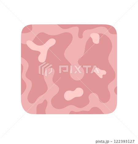 piece of ham isolated on white 122393127