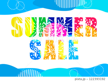 サマーセールのイラスト素材 122393192