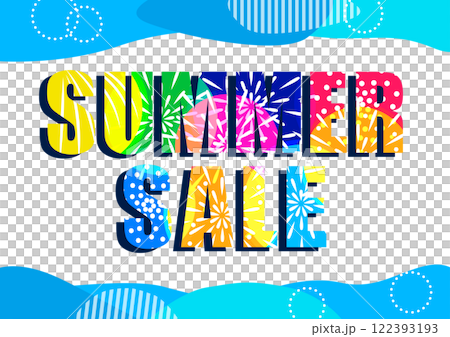 Summer sale illustration material 122393193