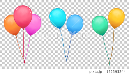 Balloon watercolor set 122393244