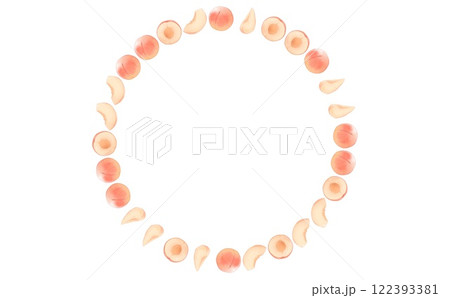 桃のフレーム　① 122393381