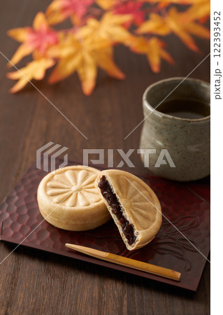 和菓子 粒あんもなか イメージ 和菓子 粒あんもなか イメージ 122393452