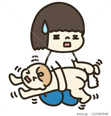 オムツ替え オムツ替え 122394596