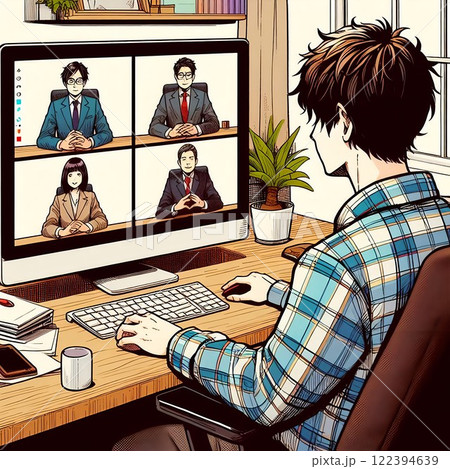 はじめてのZOOMで打ち合わせ会議 はじめてのZOOMで打ち合わせ会議 122394639