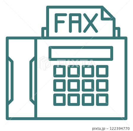 仕事で使う連絡やメッセージを電話回線で送受信する便利なファックスのイラスト 仕事で使う連絡やメッセージを電話回線で送受信する便利なファックスのイラスト 122394770