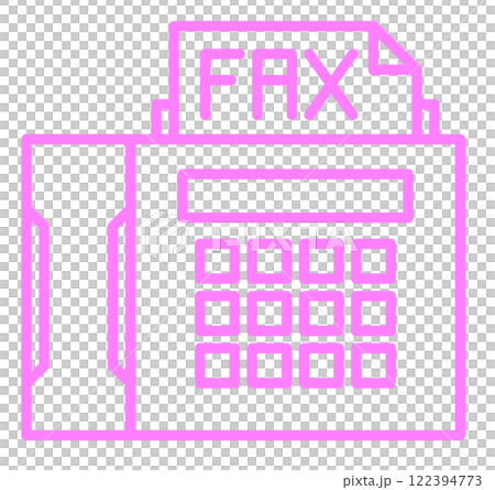 An illustration of a convenient fax machine for sending and receiving business communications and messages over telephone lines 122394773