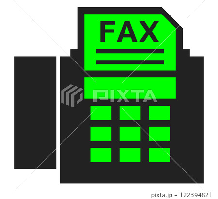 仕事で使う業務連絡や文章を電話回線で送受信するファックスのイラスト 仕事で使う業務連絡や文章を電話回線で送受信するファックスのイラスト 122394821