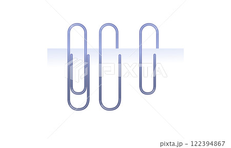 A semi-realistic illustration of a paperclip attached to a piece of paper on both sides. The design captures the detailed texture of the paper and the metallic shine of the paperclip. This vector A semi-realistic illustration of a paperclip attached to a piece of paper on both sides. The design captures the detailed texture of the paper and the metallic shine of the paperclip. This vector 122394867