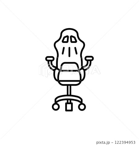Gaming armchair icon Black line art vector logo Gaming armchair icon Black line art vector logo 122394953