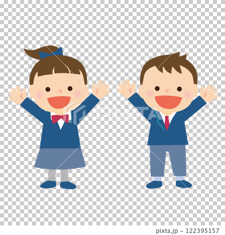 正装をしたこどもたち 入学・卒園 正装をしたこどもたち 入学・卒園 122395157