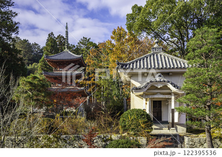 井山宝福寺 経蔵と三重塔 岡山県総社市 井山宝福寺 経蔵と三重塔 岡山県総社市 122395536