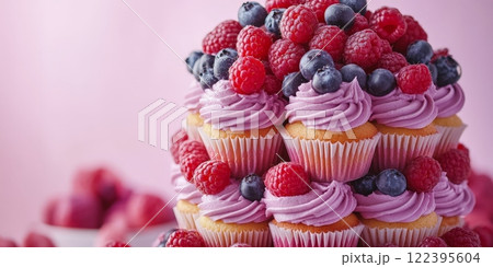 cupcakes with berries cupcakes with berries 122395604