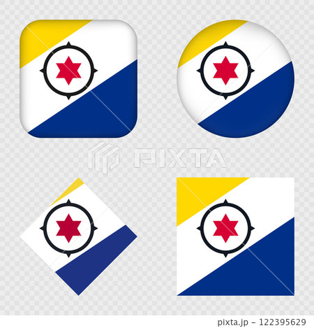 Bonaire Flag Icons Pack. Vector illustration. 122395629