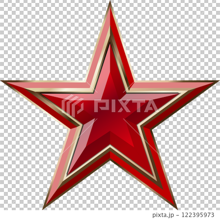 Vector Red Star 122395973