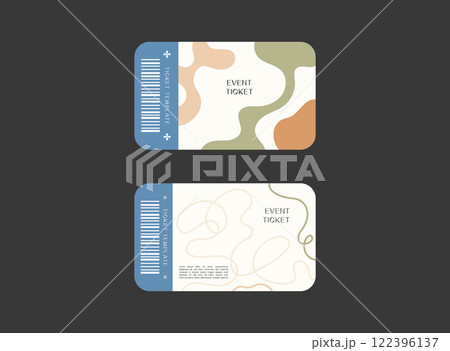 Event ticket template set. Ticket mockup. Vector template illustration. 122396137