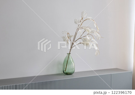Aesthetic Minimalistic Decor Featuring Dried Branches Beautifully Arranged in a Vase 122396170