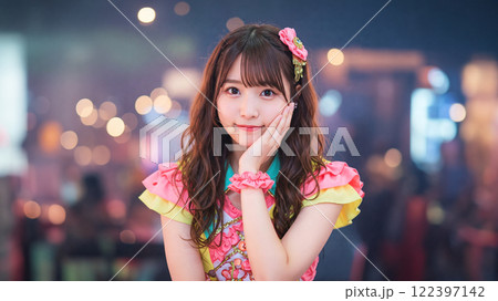 頬杖　アイドル 122397142