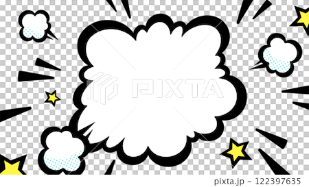 美式漫畫風格簡單爆炸煙霧背景插畫_16:9 美式漫畫風格簡單爆炸煙霧背景插畫_16:9 122397635