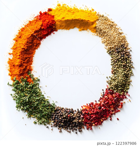 Circular Spices Array 122397986