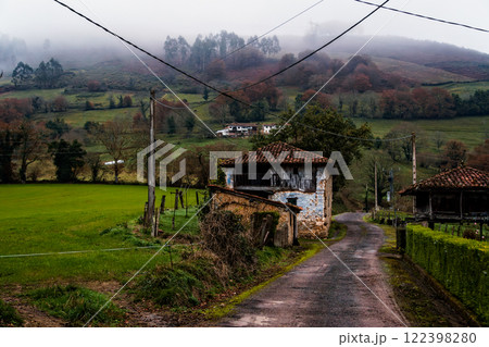 Misty Hillside Stone House 122398280