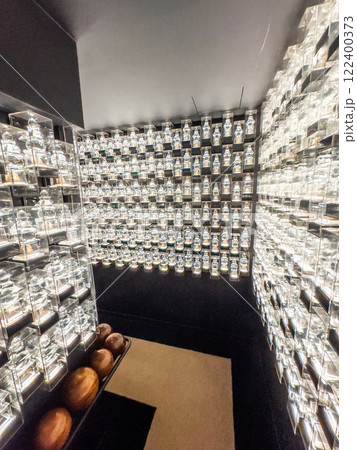 Fukagawa Fudou do with 10000 small crystal gorinto pagoda in Koto ward, in the east of Tokyo, Japan 122400373