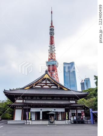 Zojoji Enkodaishido temple in Tokyo, Japan 122400499