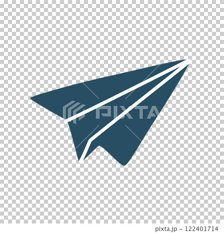Doodle Paper Airplane icon hand drawn in a modern minimalistic style 122401714
