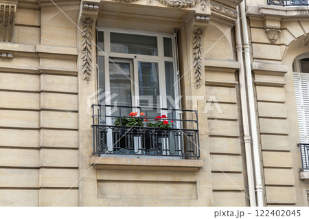 The Elegant and Iconic Parisian Architecture Enhanced by Beautiful Classic Balconies The Elegant and Iconic Parisian Architecture Enhanced by Beautiful Classic Balconies 122402045
