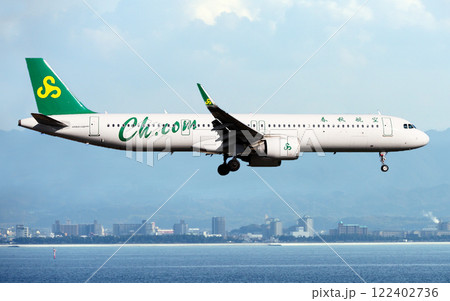 春秋航空A321neo関空アブローチ 春秋航空A321neo関空アブローチ 122402736