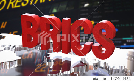 The Red Brics and World map for Business concept 3d Rendering. The Red Brics and World map for Business concept 3d Rendering. 122403426