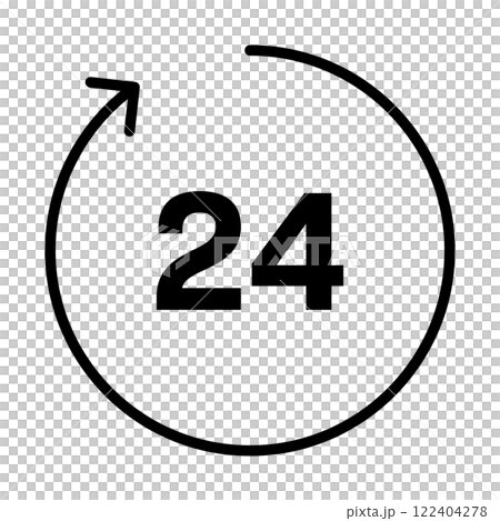 24 小時時間圖標 24 小時時間圖標 122404278